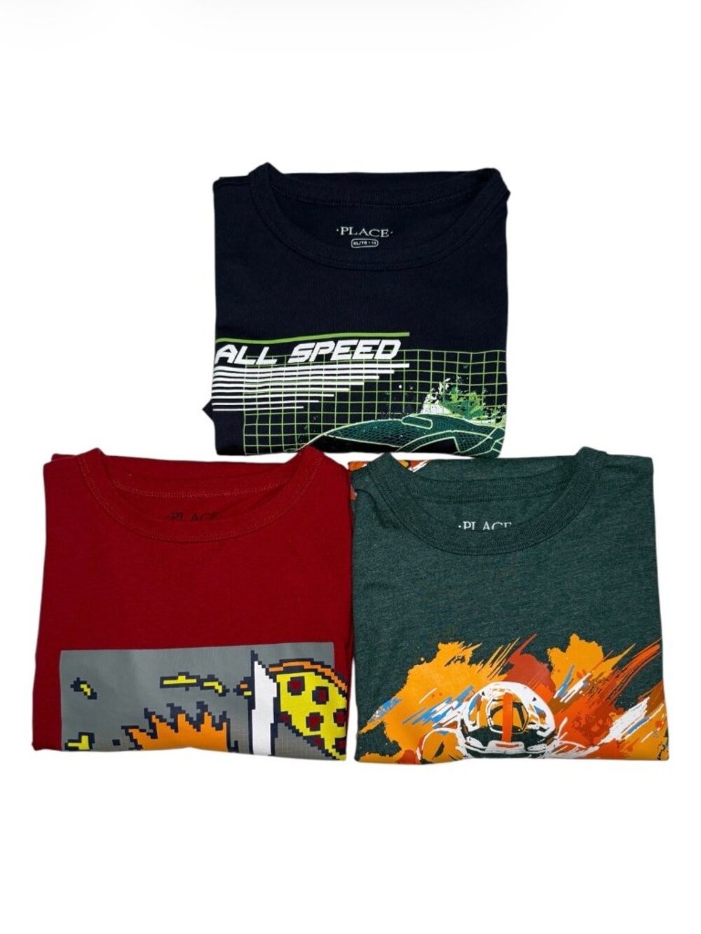 The Children's Place Set of 3 Boys Graphic Short Sleeve T-Shirts Size XL/14